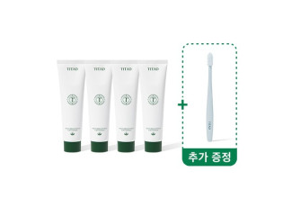 플러스 치약 180g 4개 + 칫솔 1개